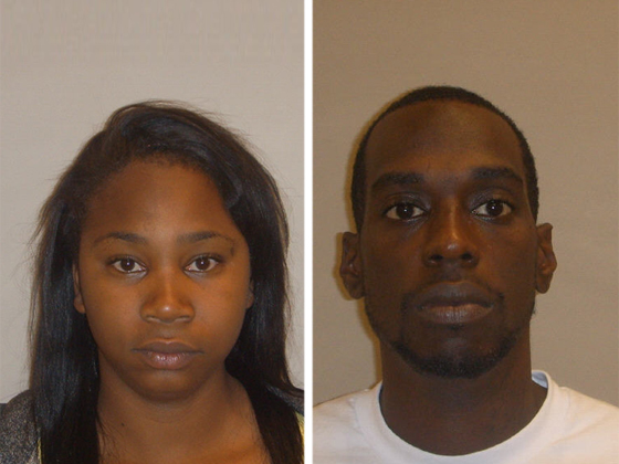 Booking photos of Amanda Carter, age 21, and Zimeran Roberts, age 24.